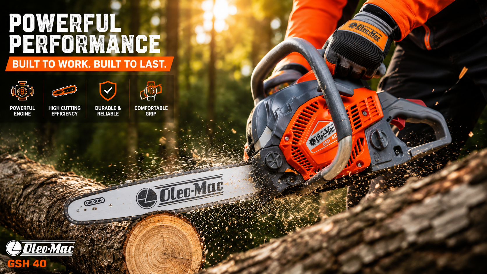 Powerful Petrol Chainsaw on Farm