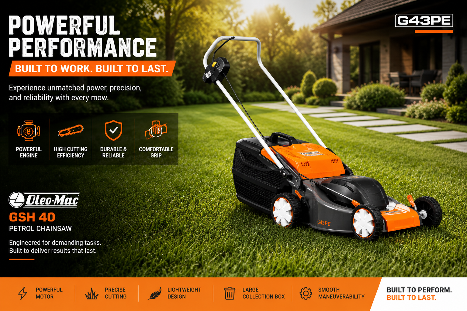 Oleo-Mac Petrol Lawnmower in India