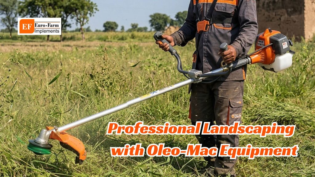 Professional Landscaping with Oleo-Mac Equipment - Brushcutters